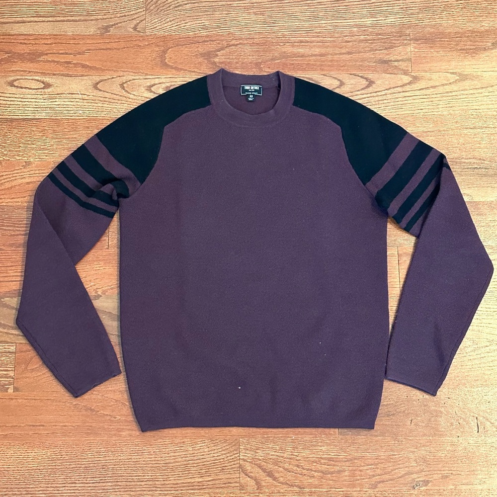 Todd Snyder Merino Ski Sweater in Burgundy